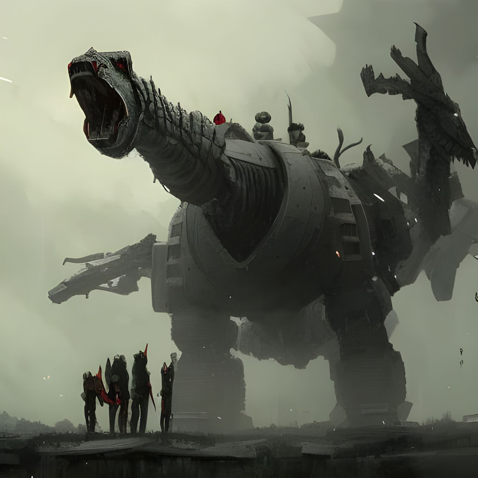 Vikings, Mechs, and Dinosaurs in Rozalski Style