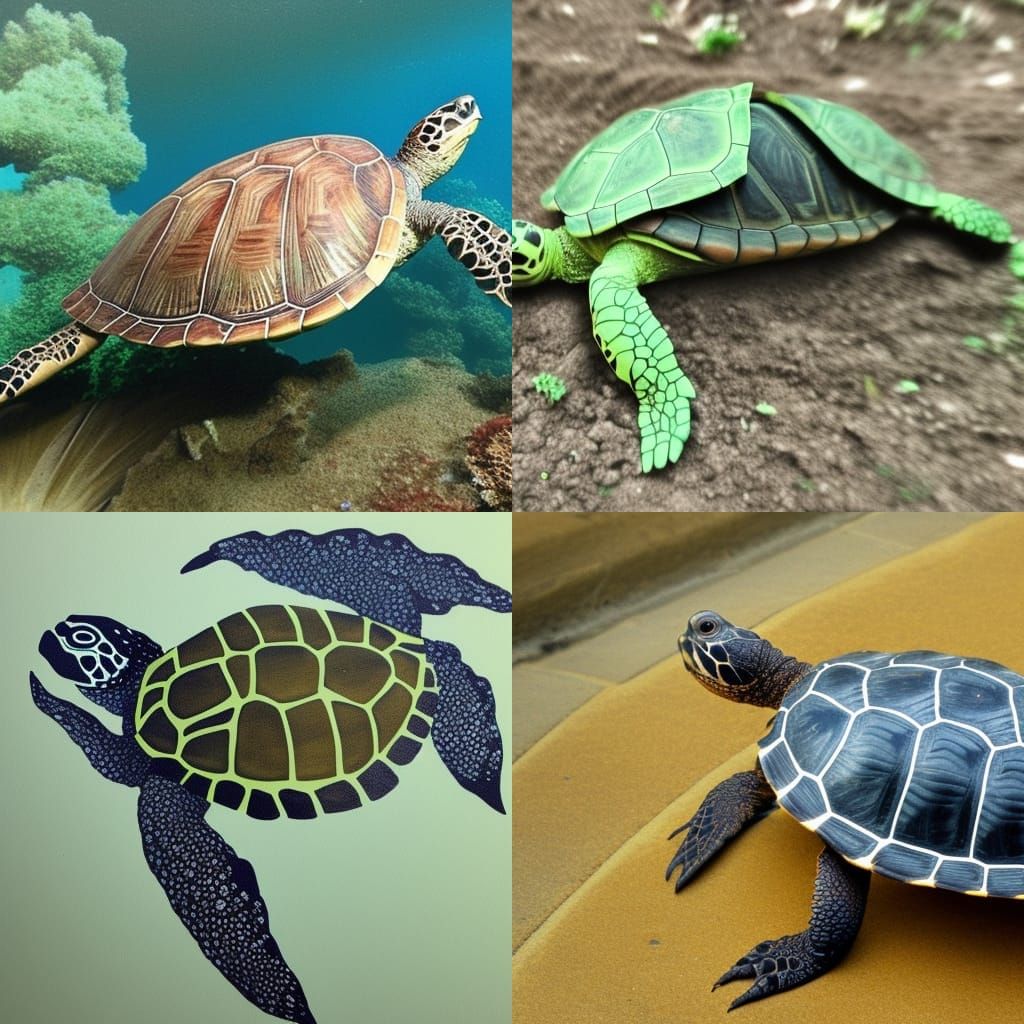 AI Generates Turtle Image from Simple Prompt