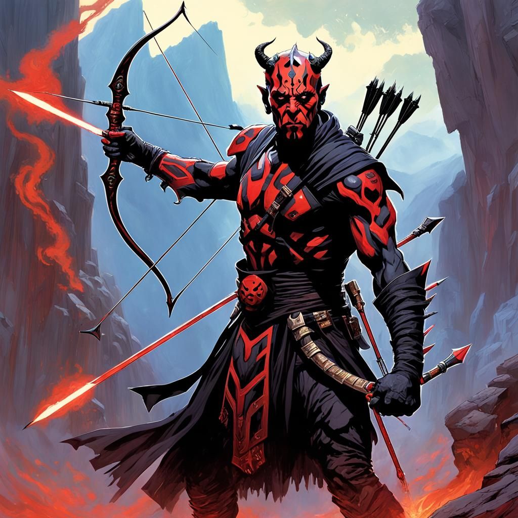 Darth Maul: Hellish Divinity in a Mountain Landscape
