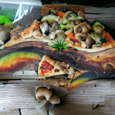 Delicious Vegan Pizza Slice with Vegetables