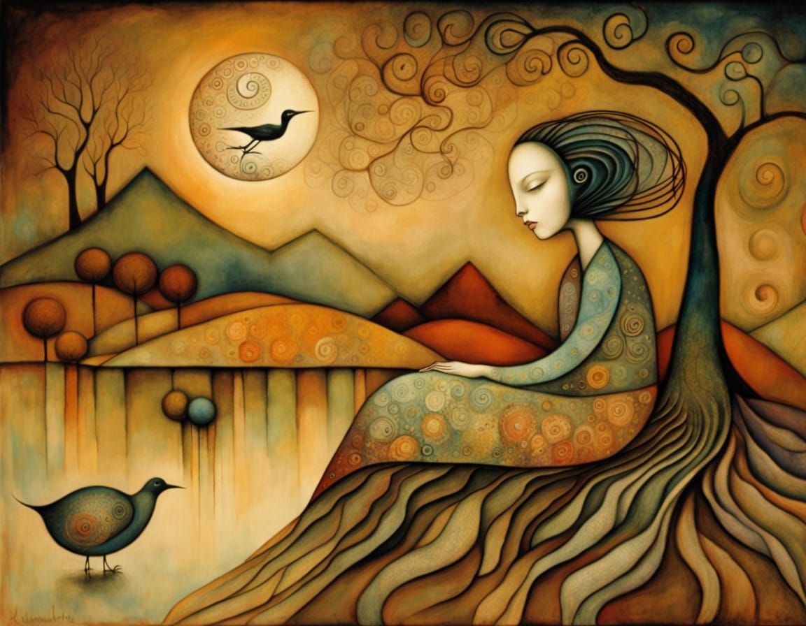 Whimsical Alien World in Dreamlike Surrealist Landscape