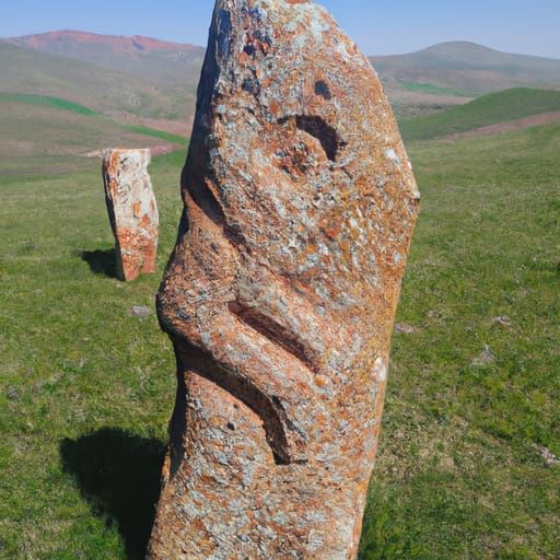 Ancient Armenian Vishap Stone Monolith