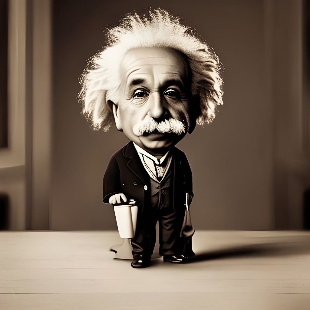 Einstein as Cute Chibi Toddler in Steampunk Style