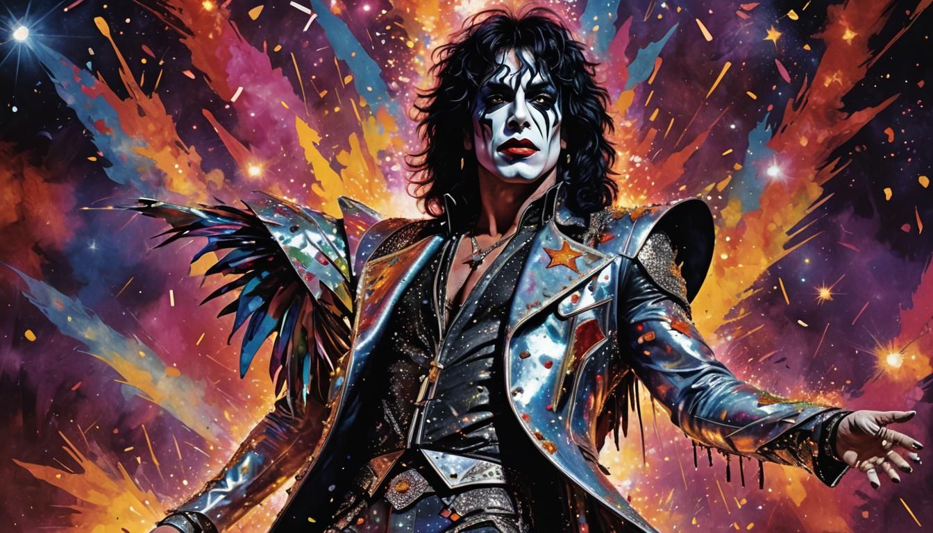 Paul Stanley as Starchild: Hyperrealistic Concept Art
