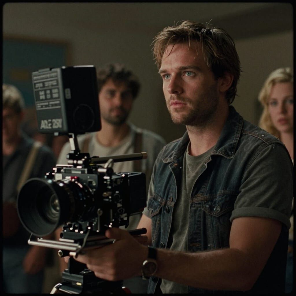 Cinematic Film Still with Dramatic Lighting