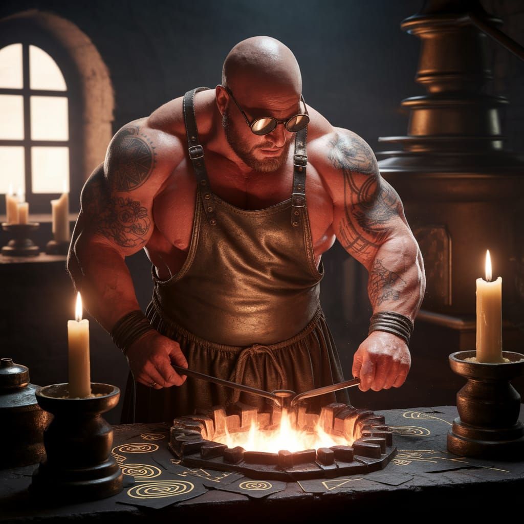 working at a medieval blast furnace