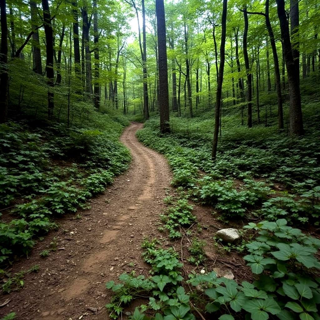 SUV on Appalachian Mountain Trail