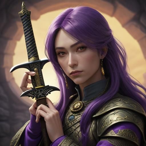 Medieval Fantasy Portrait in Realistic Anime Style