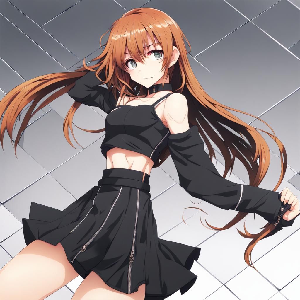 Feminine Male Character in Anime Key Visual Style