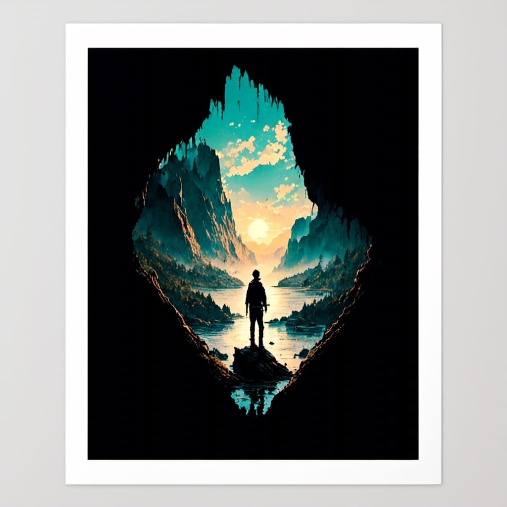 Majestic King in a Surreal Landscape