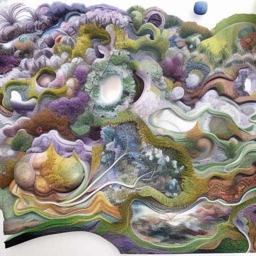 Intricate Organic Shapes Form Fluid Landscape