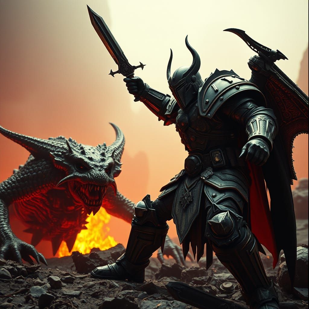 Doom Slayer Unleashes Fury on Hellish Landscape