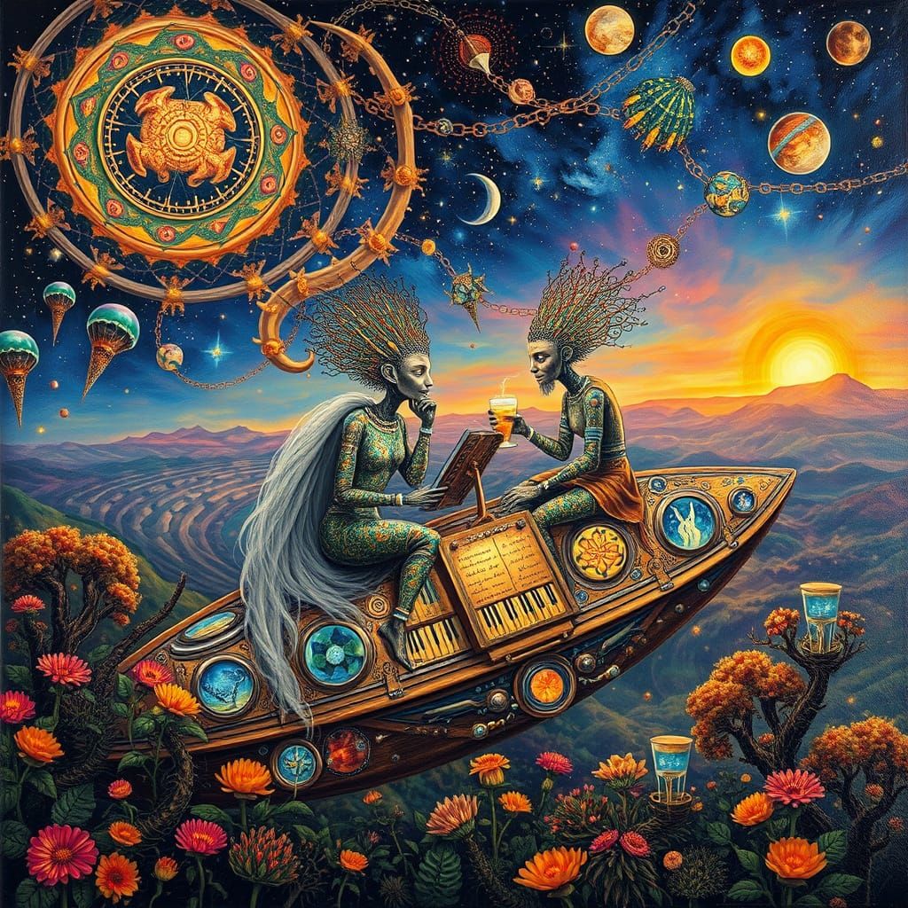 Psychedelic Utopia: A Hieronymus Bosch Inspired Galaxy