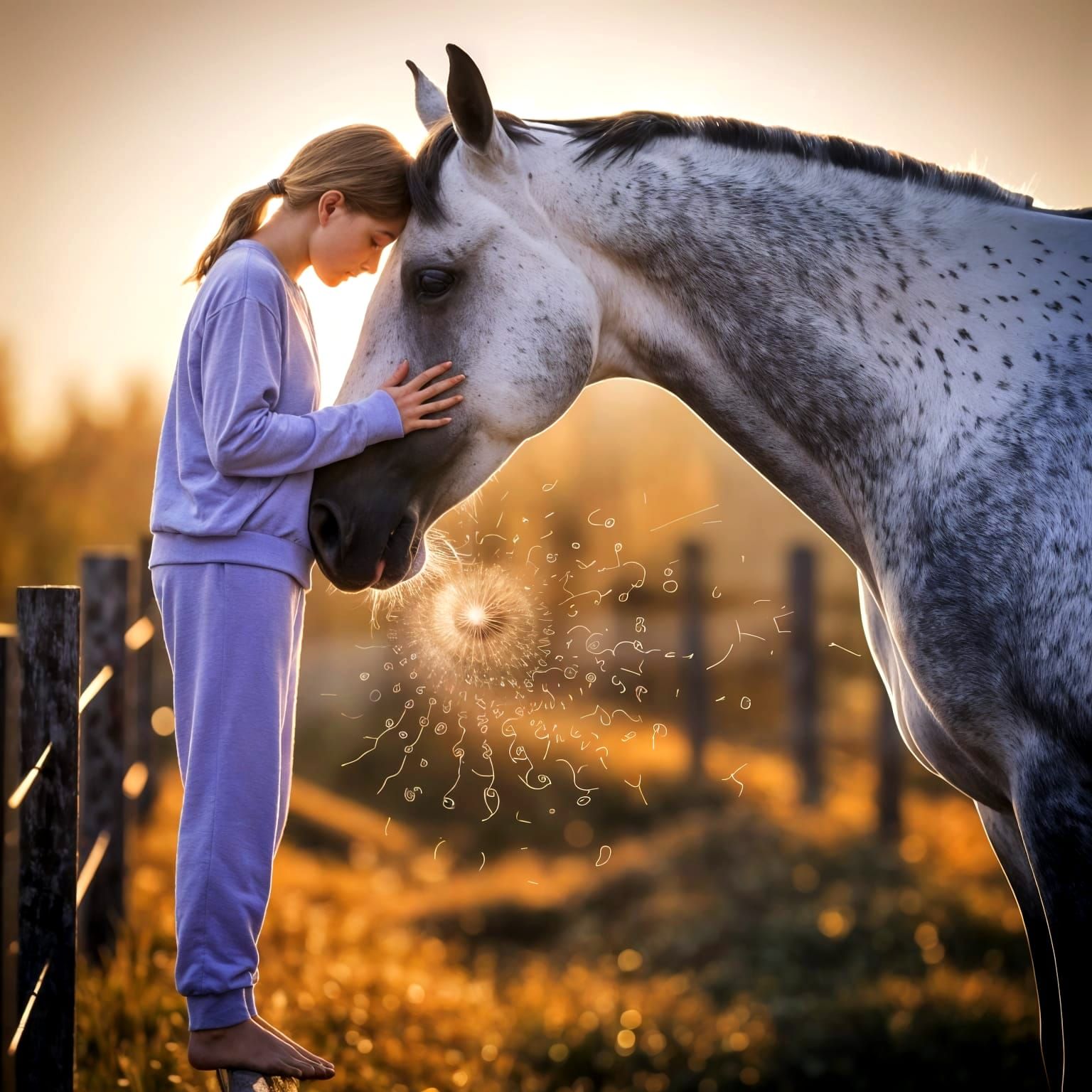 Girl Finds Solace in Gentle Mare
