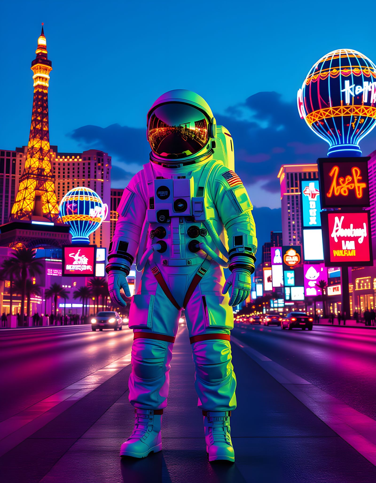 Astronaut in Las Vegas: Spray Paint Space Art
