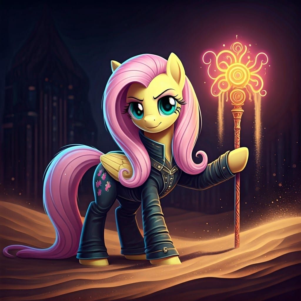 Cyberpunk Sand Mage in Pony Form