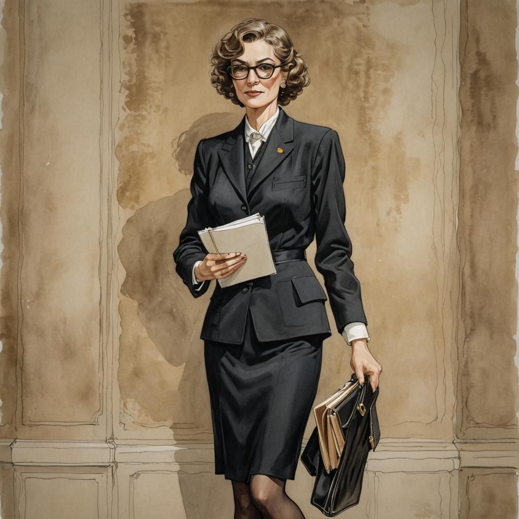 Elegant Hotel Steward in Manara Comic Art Style