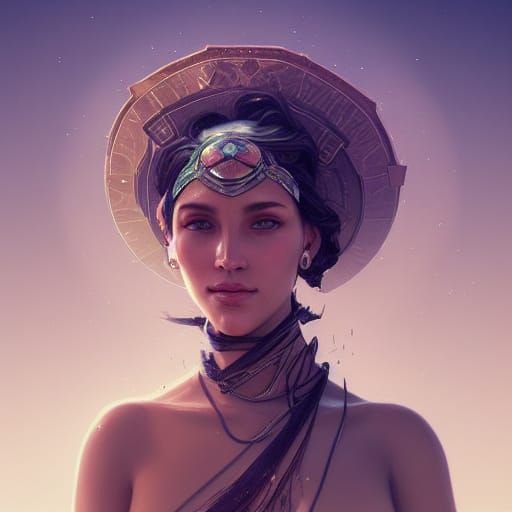 Desert Queen Portrait in Hyperdetailed Digital Art
