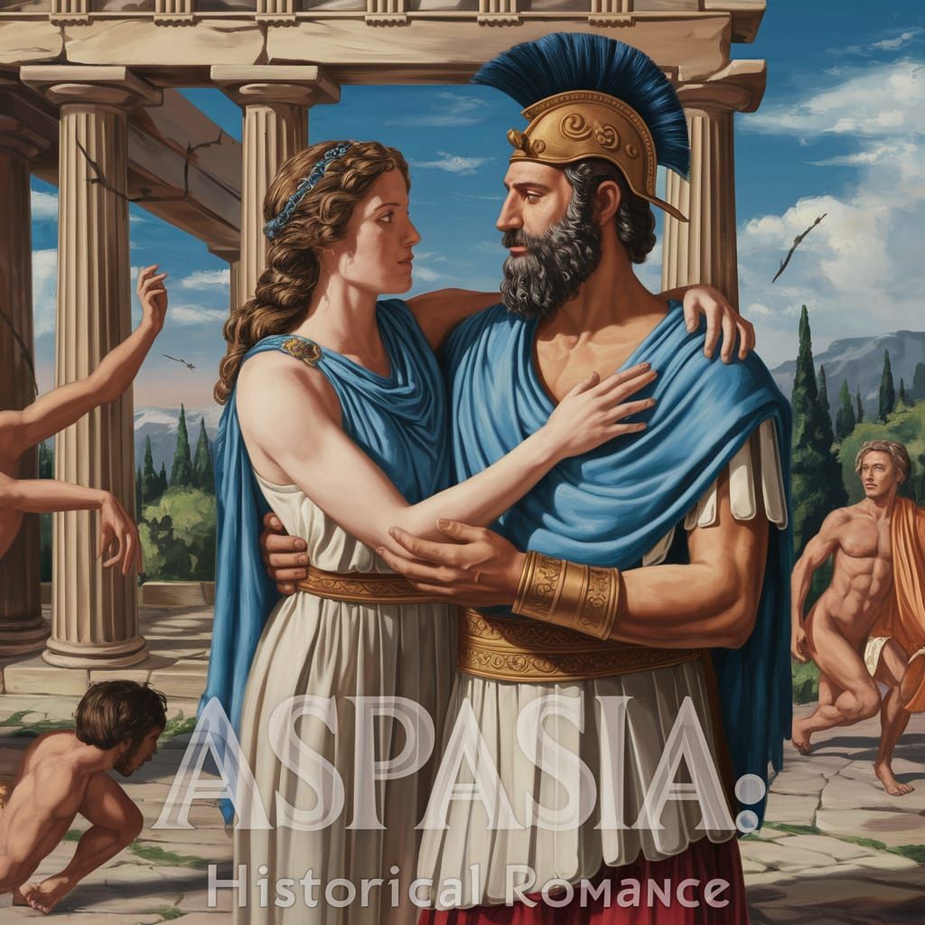 Text: "Aspasia: Historical Romance" The living, breathing Pe...