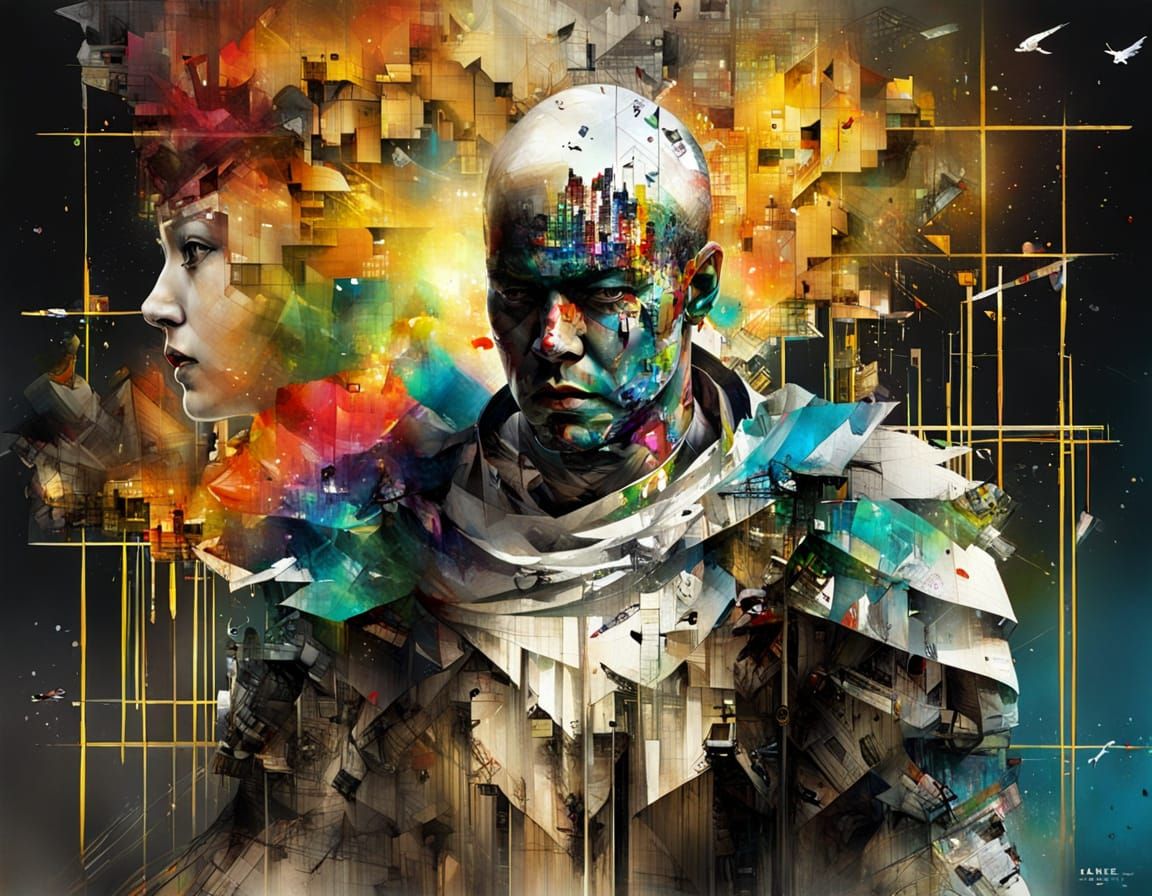 Distorted Unbalanced Reality in Dreamlike Concept Art