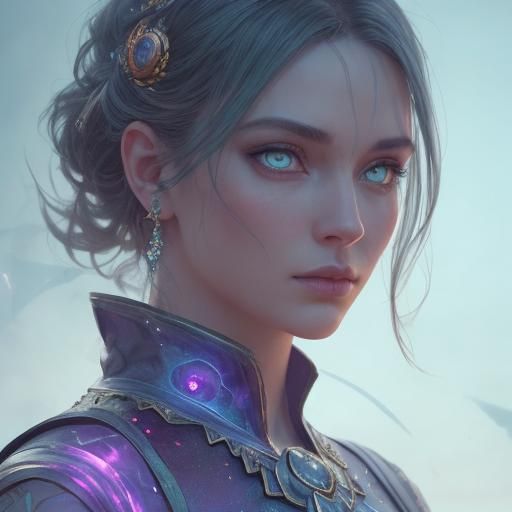 Mystical Gemstone Being in a Magical Realm