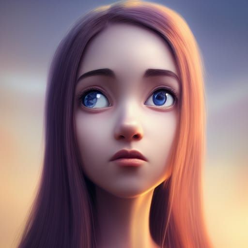 Dark Fantasy Portrait in 3D Digital Art Style