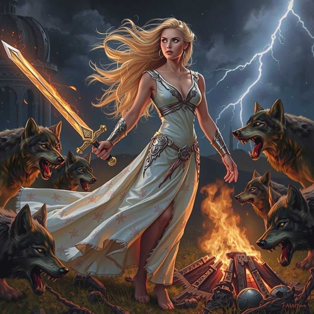 Fiery Queen Confronts the Pack