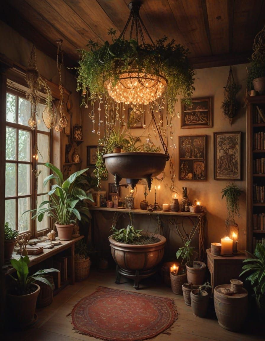 Whimsical Bohemian Alchemist's Haven in Japanese Style