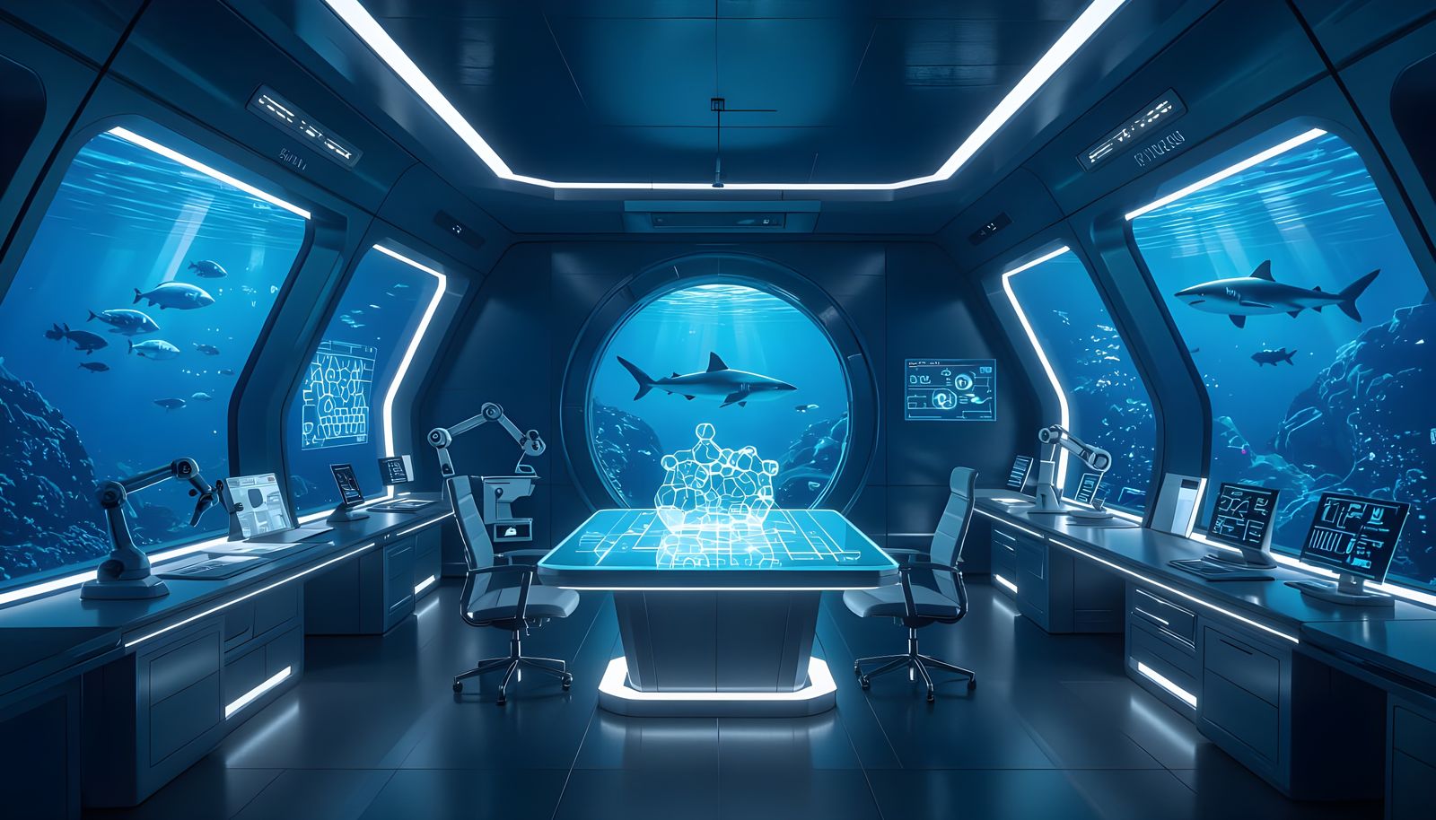 Secret Underwater Lab Revealed in Photorealistic Sci-Fi Art