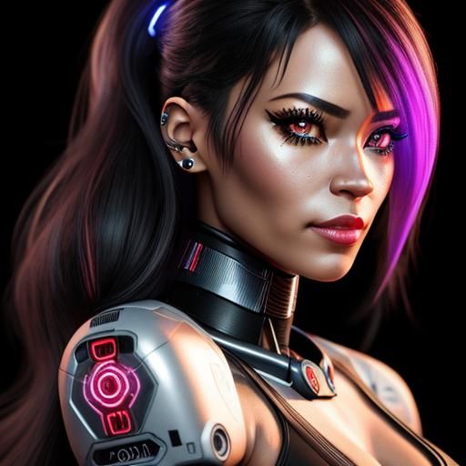 Hyperdetailed 3D Portrait of a Cyborg Bartender