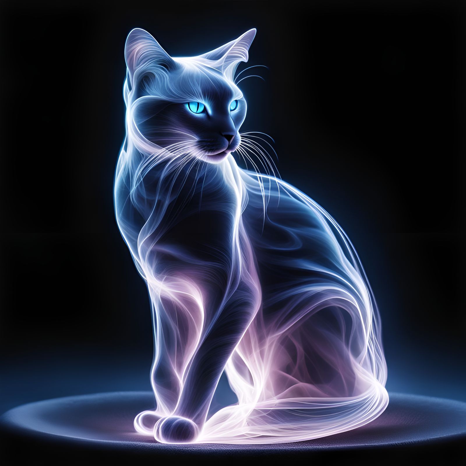 Ghost cat Cubist Facets disintegrating
Windswept dust
Smoke ...