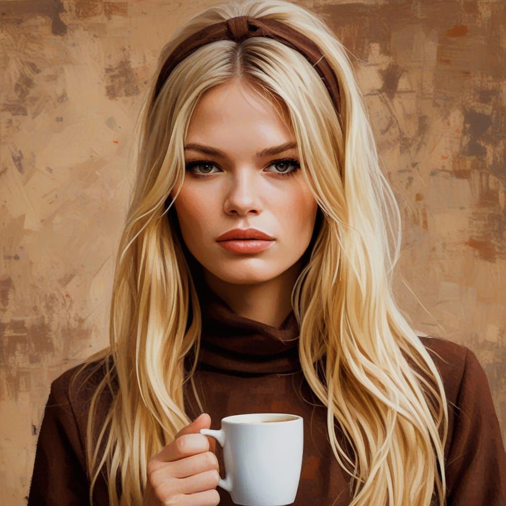 Brigitte Bardot Coffee in Amsterdam: Coffee Powder Art
