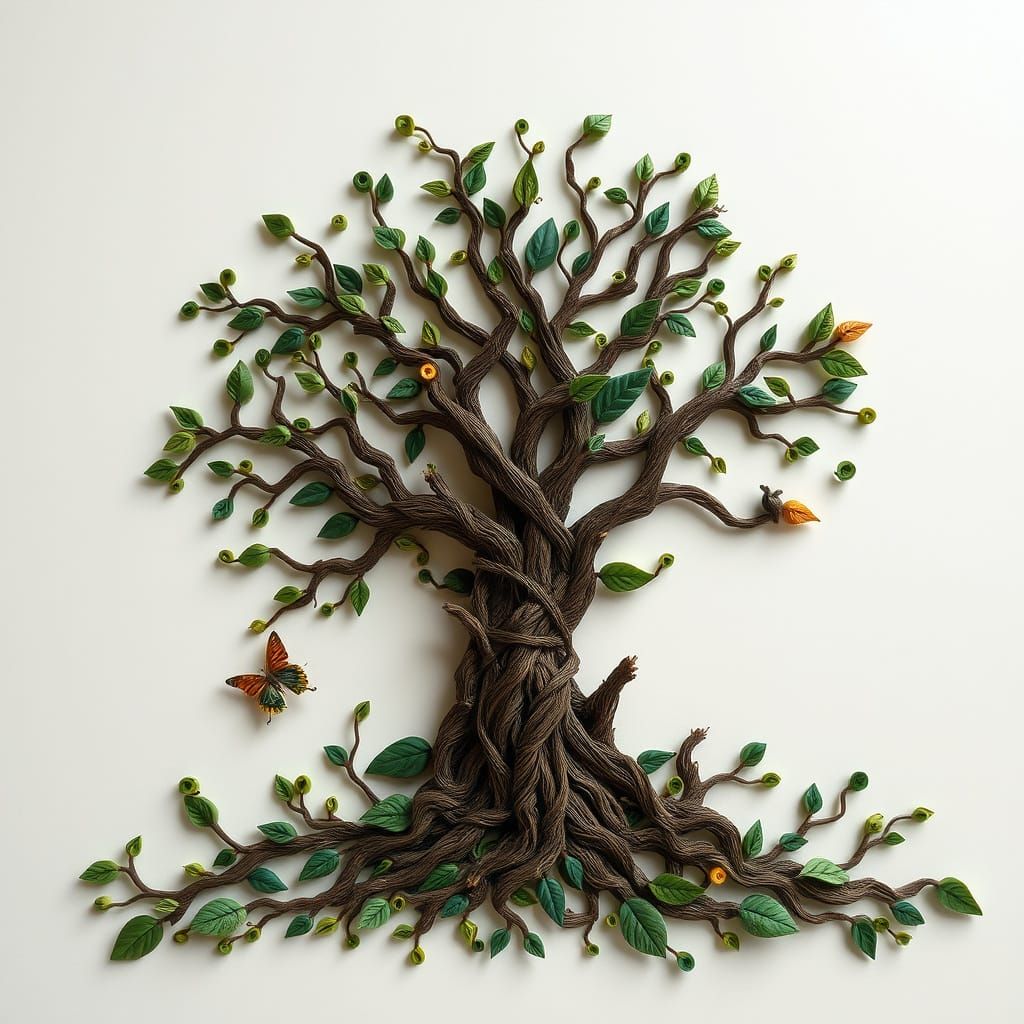 Baobab Tree of Life in 3D Quilling Art