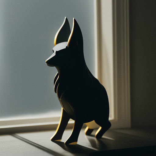 Classic Ceramic Elf in Moody Film Noir Lighting