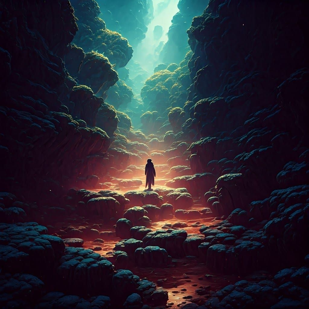 Fantastical Alien Landscape in Detailed Matte Painting