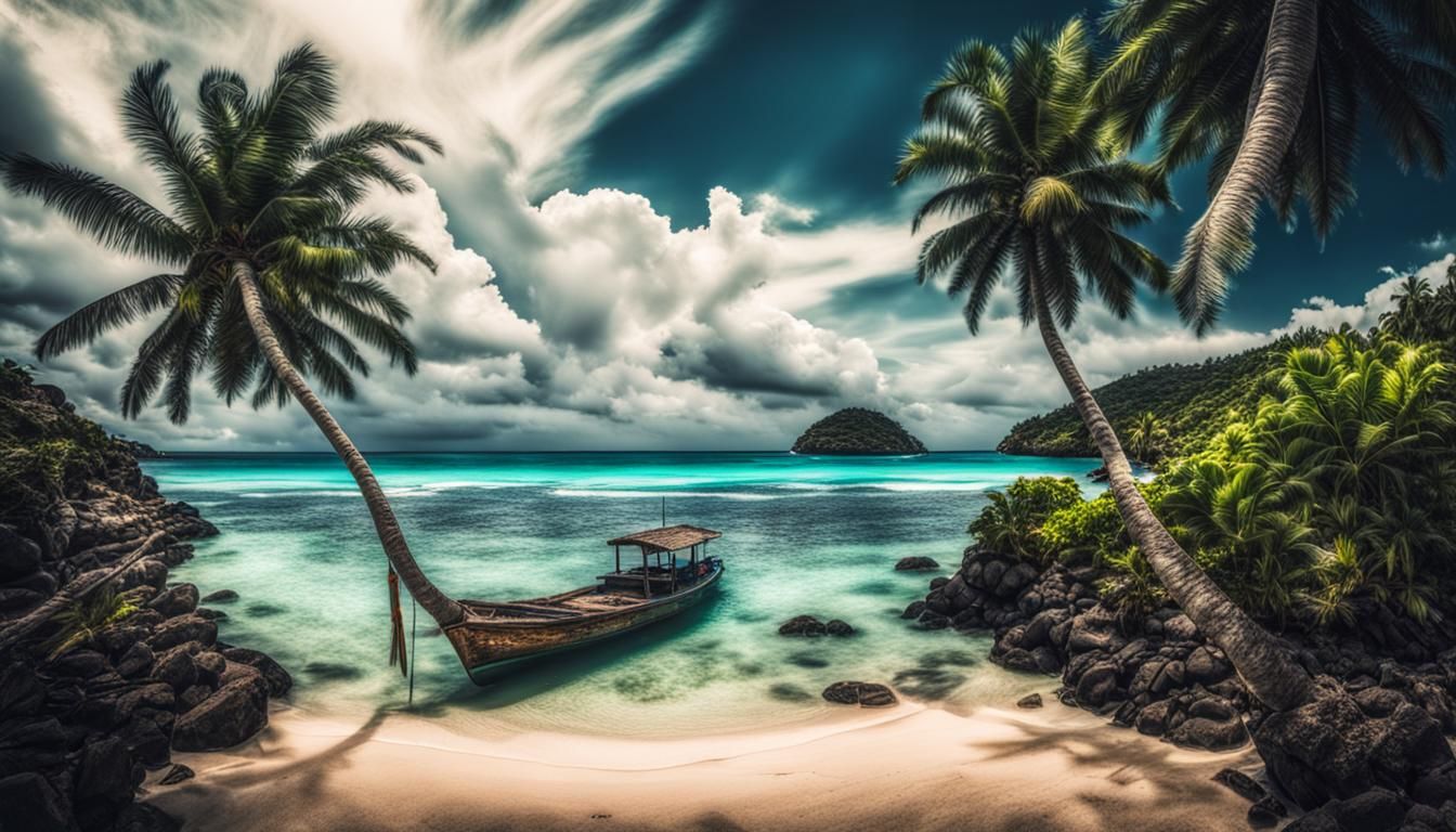 Hyperrealistic Tropical Paradise in HDR