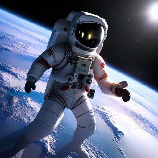 Astronaut and UFO Toy: Dark Fantasy Concept Art