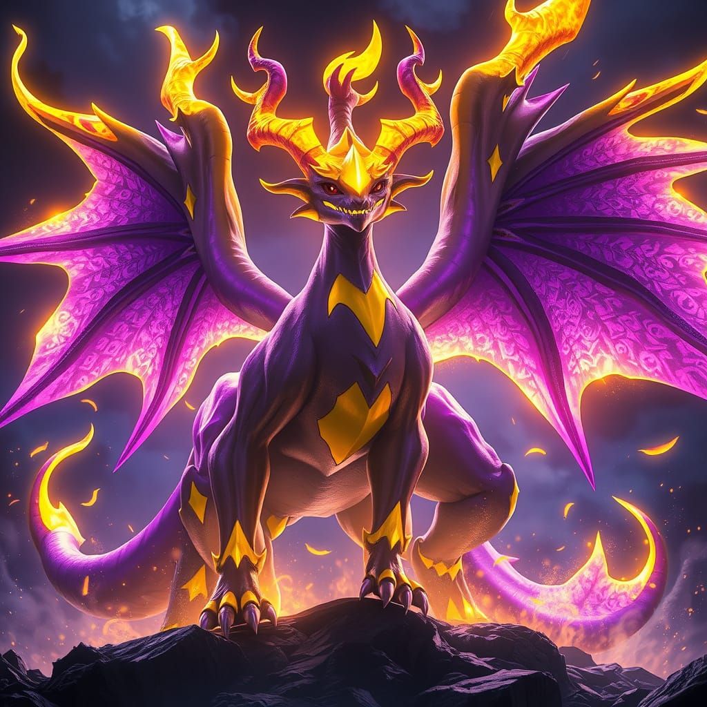 Arceus Creates the Pokémon World: Dark Fantasy Art