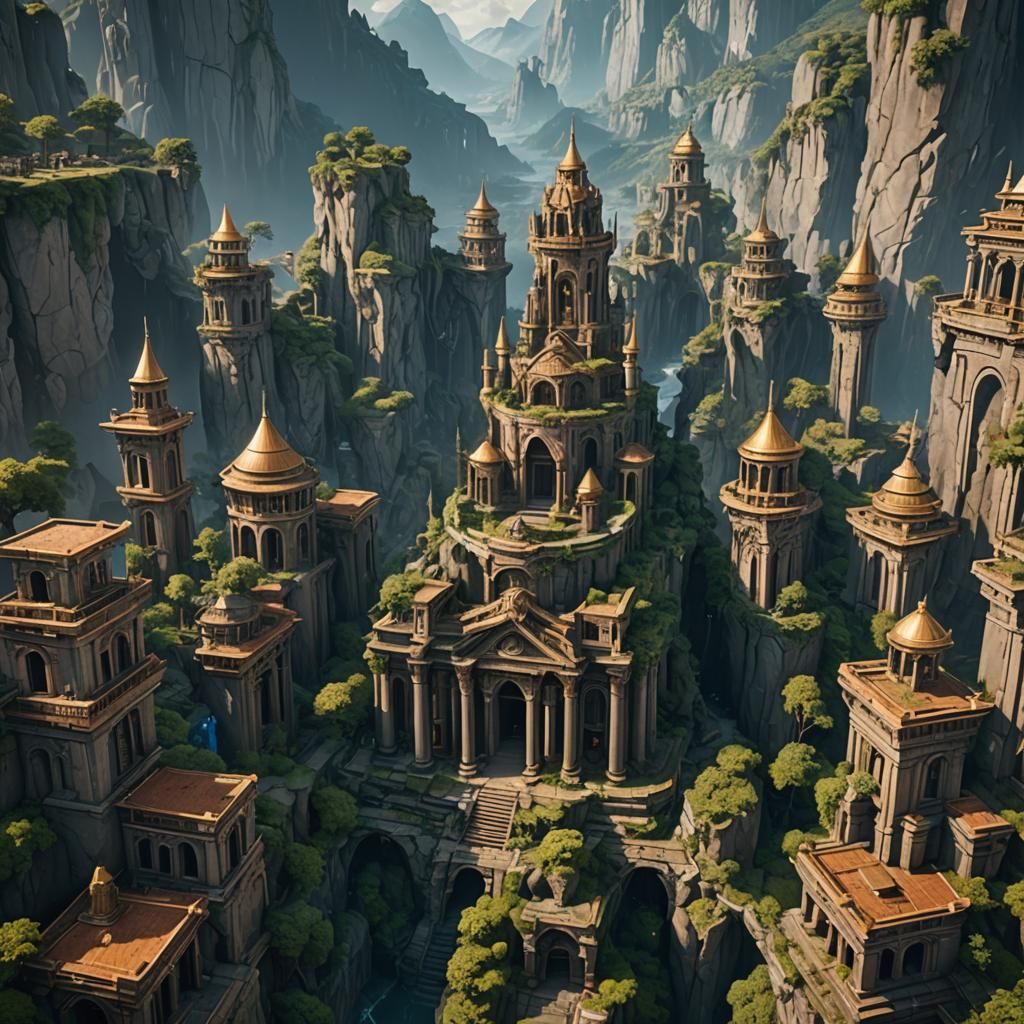 Fantastical Cityscape Concept Art in 8k Resolution