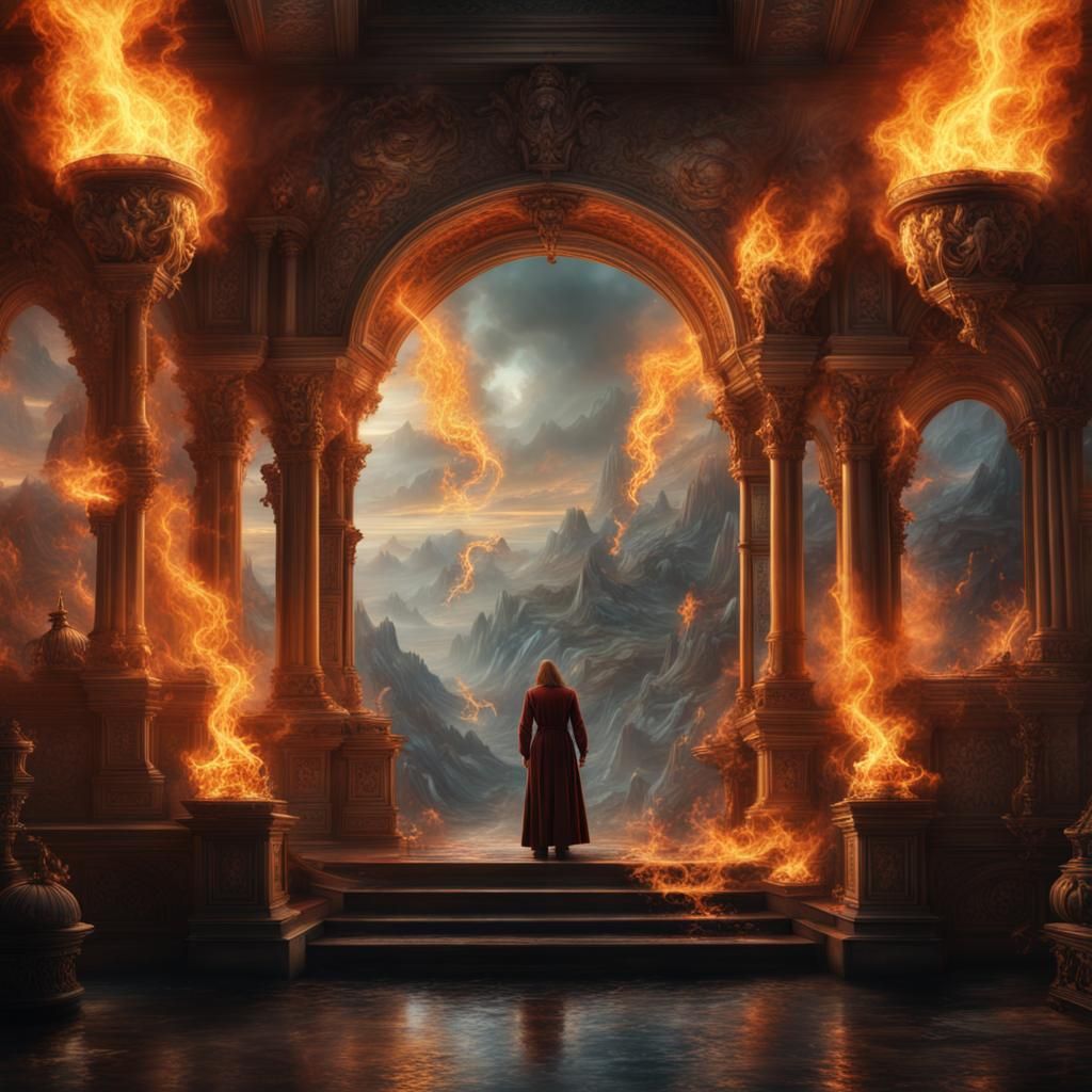 Fantasy Fire and Magic Optical Illusion