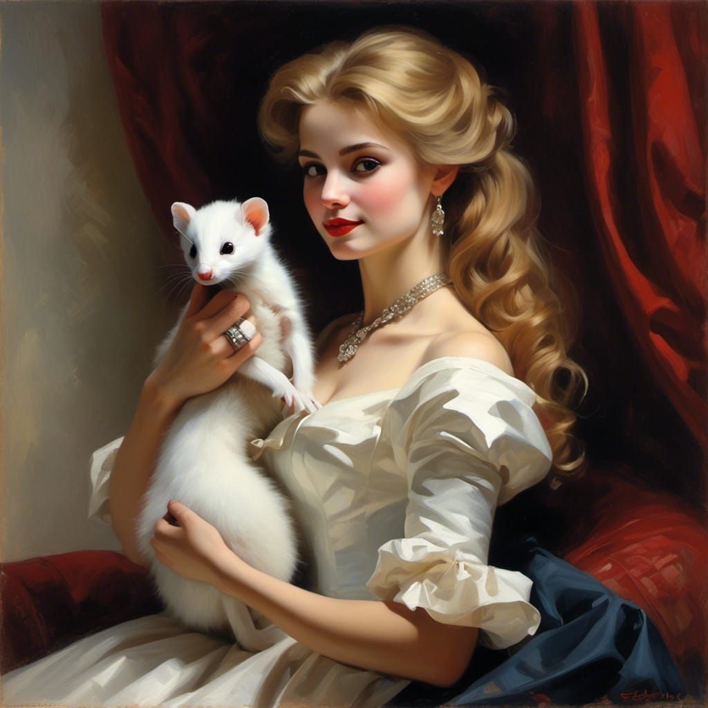 White little weasel