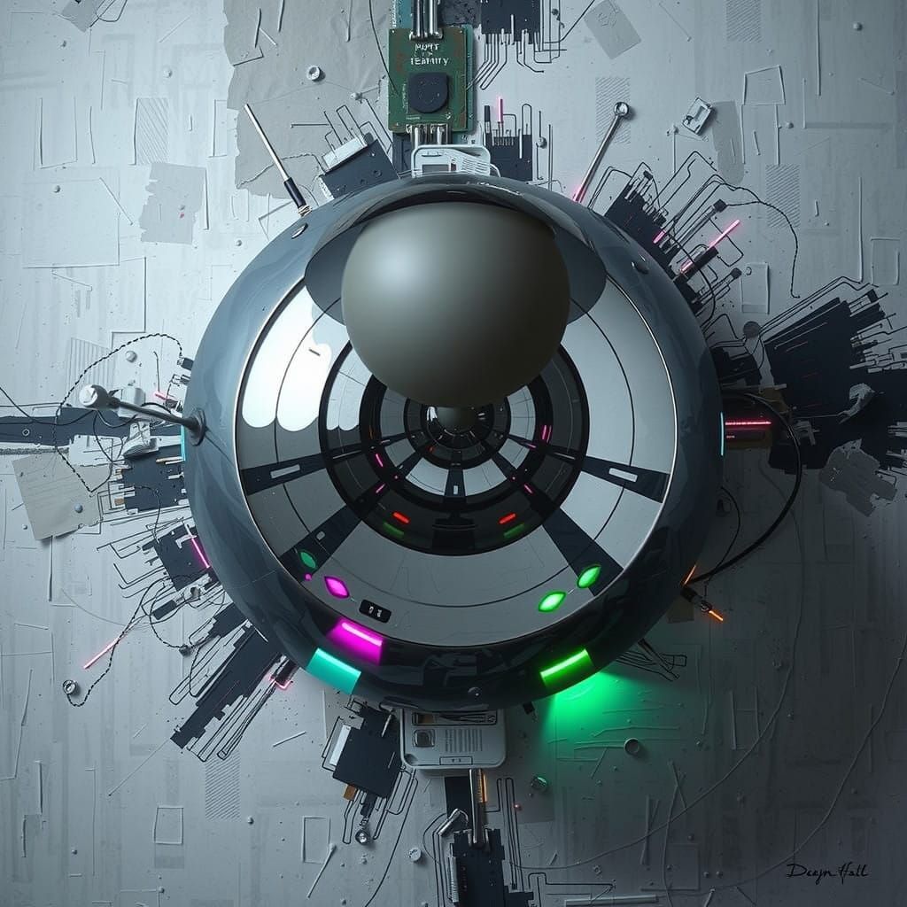 Liquid Metal Cube in Turbulent Environment, Blending Abstrac...