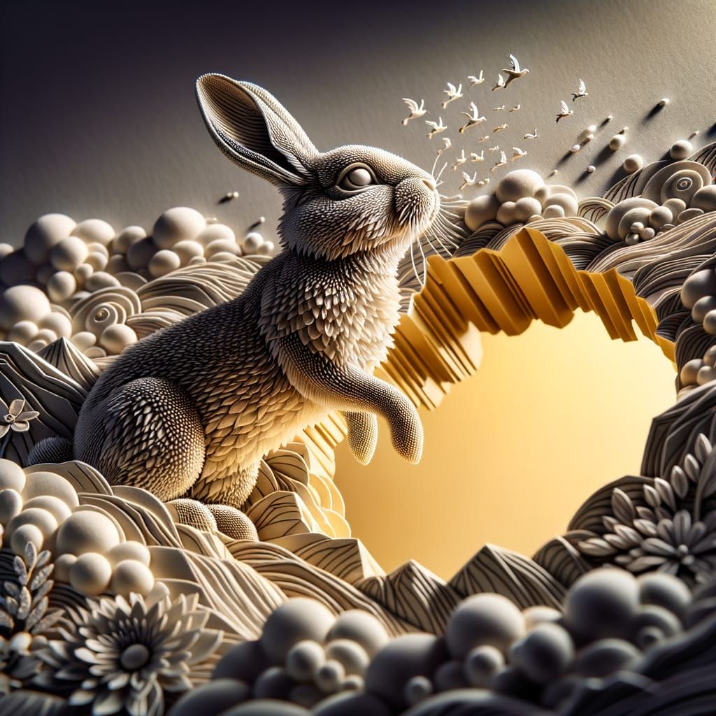 Pop up playboy bunny. Epic cinematic brilliant stunning intricate meticulously detailed dramatic atmospheric environment...