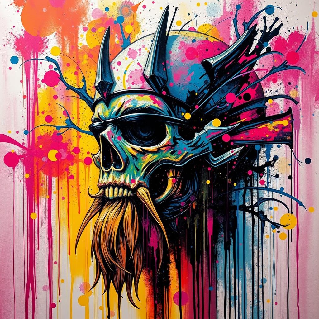 Glowing Mythic Graffiti Art in Polychromatic Colors