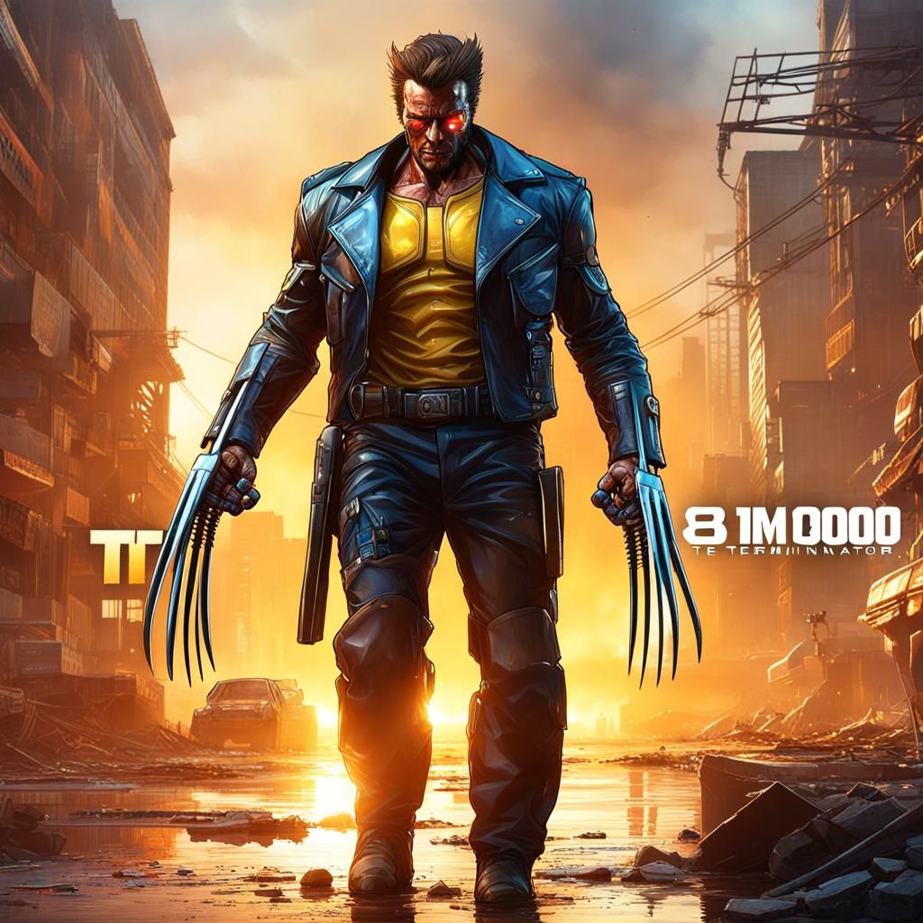 Terminator Wolverine Hybrid Concept Art in 4D