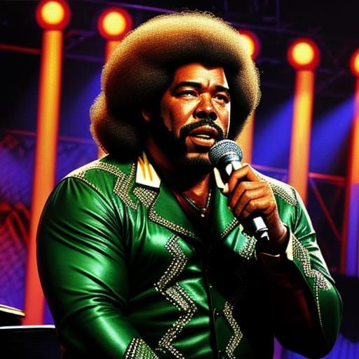 Barry White Singing Live in the 1970s as Basil Gogos Paintin...