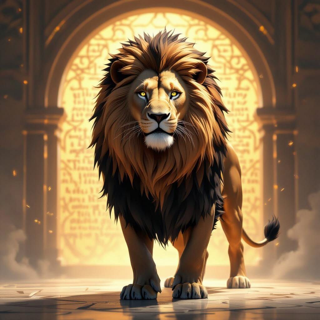 Majestic 4D Lion of Judah Digital Sculpture