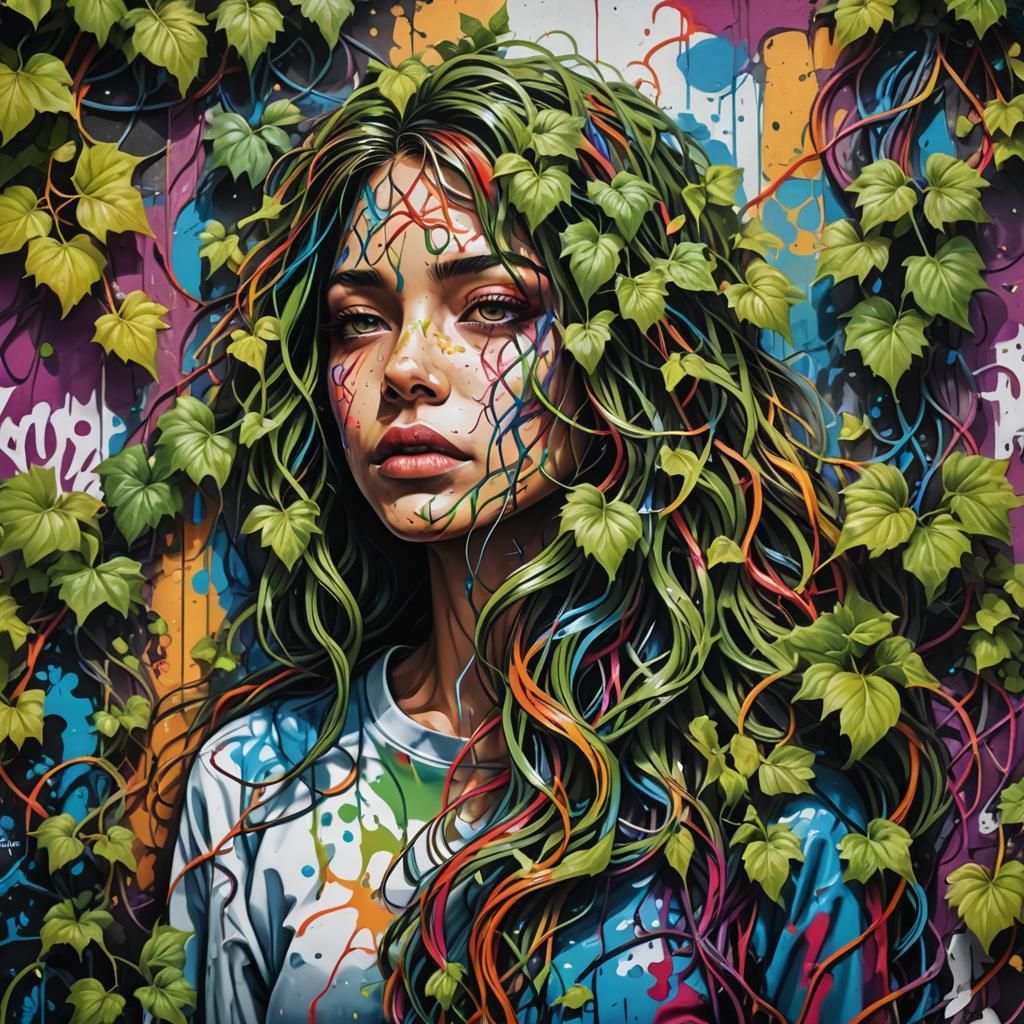 Graffiti Art: Vines in Human Form