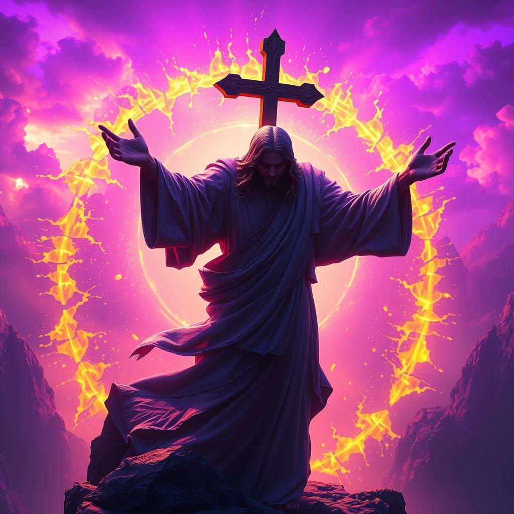 Jesus Christ Dark Fantasy Concept Art in 3D