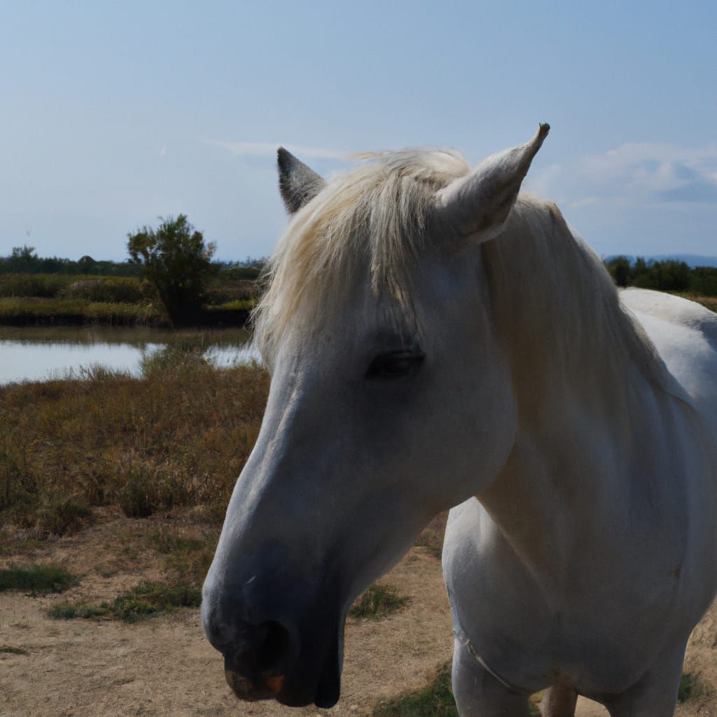 White Horse in Camargue, France